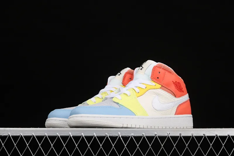 All categories Air Jordan Jordan series basketball shoes Air Jordan 1 Mid Air Jordan 1 Mid AJ1 Joe 1 color stitching mid-top basketball shoes DJ6908-100